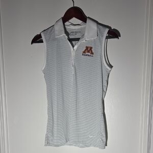 Nike Striped Sleeveless Polo Shirt NWT